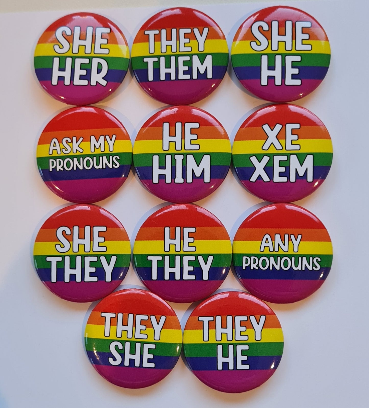 25mm - Rainbow Stripes
