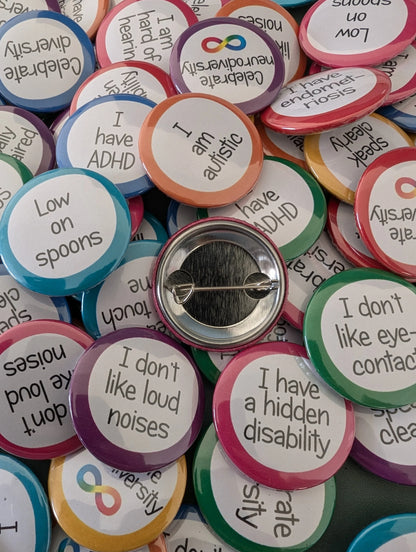 Hidden Disability and Neurodiversity Pins