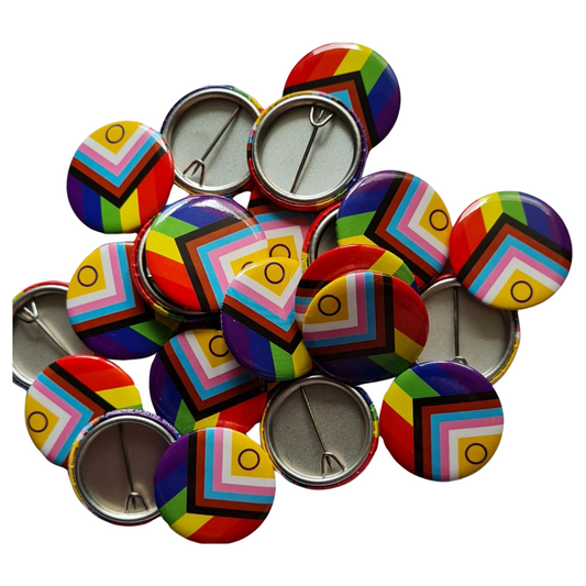 Pride Flag (Intersex inclusive) - 25mm pin badges